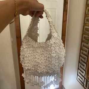 Elegant White Floral Women's Bag